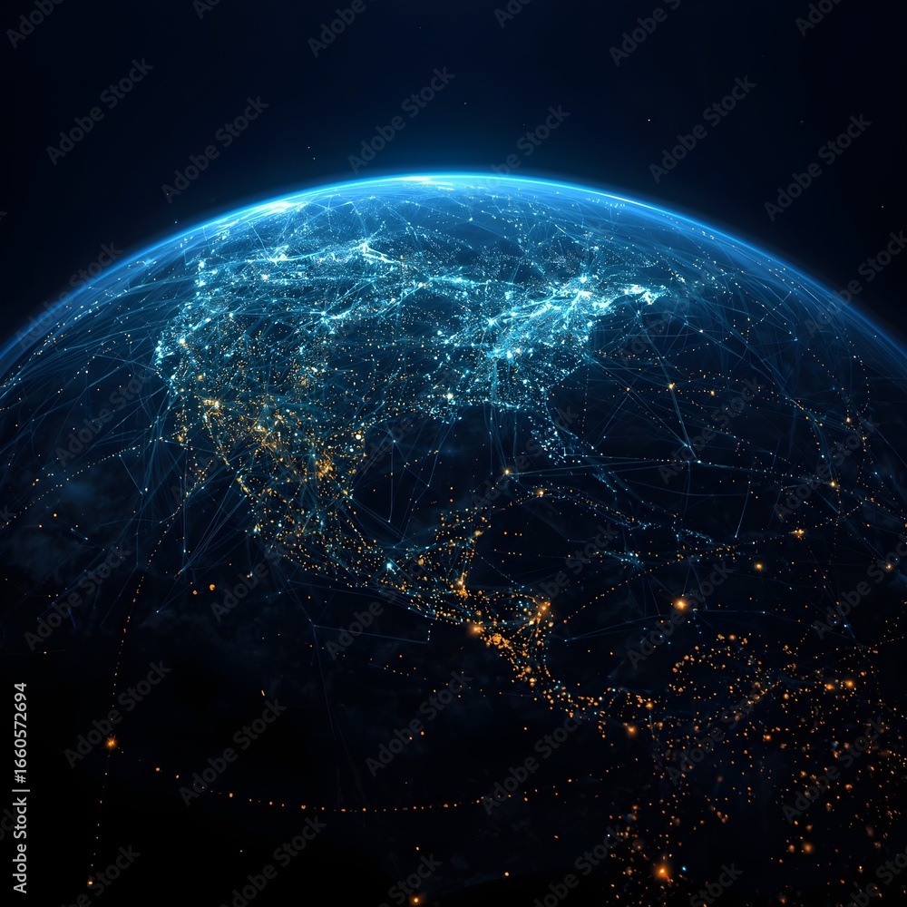 Obraz premium Earth with Sun and Moon in Space