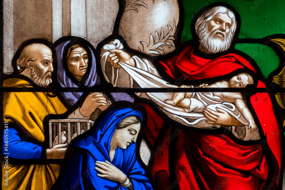 Naklejka premium Presentation of Jesus at the Temple