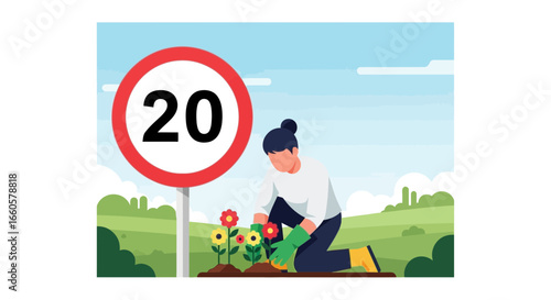 Compliance And Growth Symbolized Through Gardening Under Regulation Twenty Sign