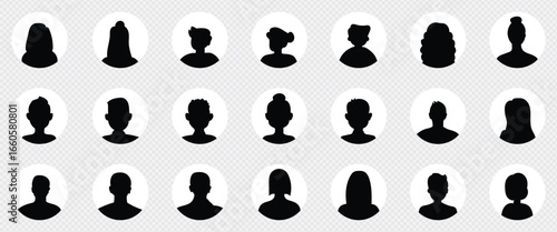 Avatar man icon, profile placeholder, anonymous user male gray person identity icon. Simple Gray Avatar Icons Representing Male And Female Profiles. person icon, profile picture. people icon.