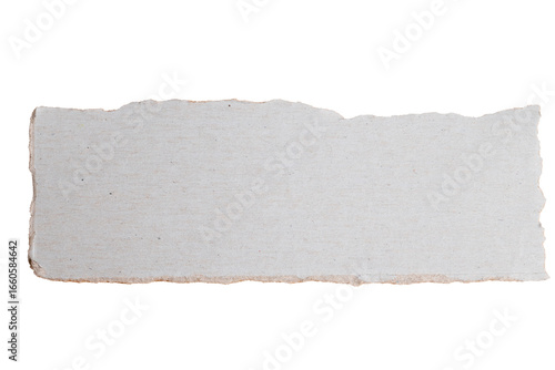 Single torn paper piece on transparent background

