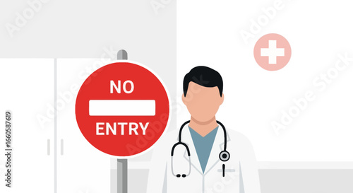 Doctor Stethoscope Protects Against Coronavirus Entry In Medical Facility