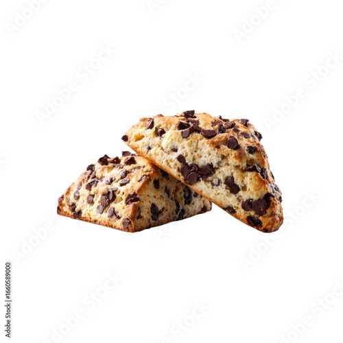 Delicious Chocolate Chip Scones, Baked Goods, Close-up