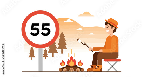 Enjoying A Cozy Campfire Scene While Staying Within The Limit Of Safety