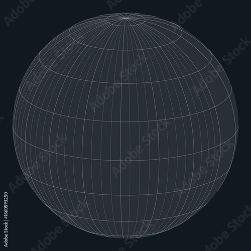Jamaica on Globe. Vintage look with grunge scratched texture. Country view on world map in Dark Charcoal Turquoise color palette. Jamaica shape on map. Globe with meridians and parallels.