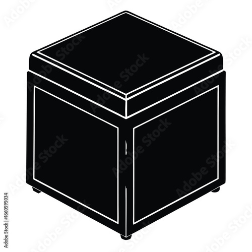 Modular Storage Ottoman Upholstered Cube Design