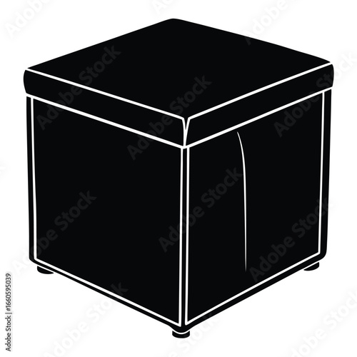 Modular Storage Ottoman Upholstered Cube Design