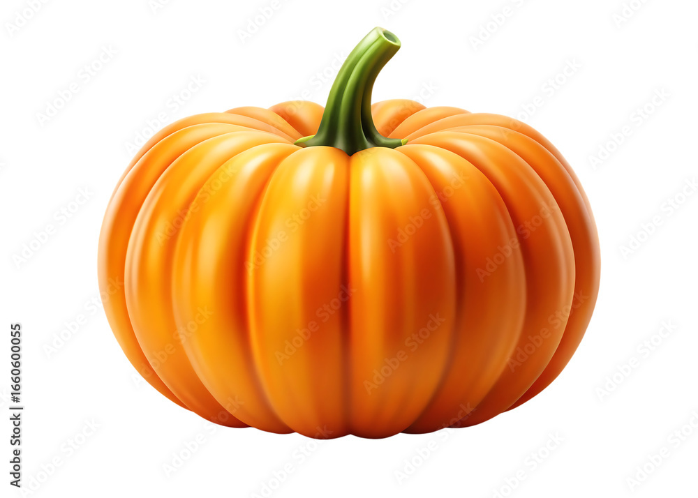 Obraz premium Elegant outline of a pumpkin with a stem on a black background