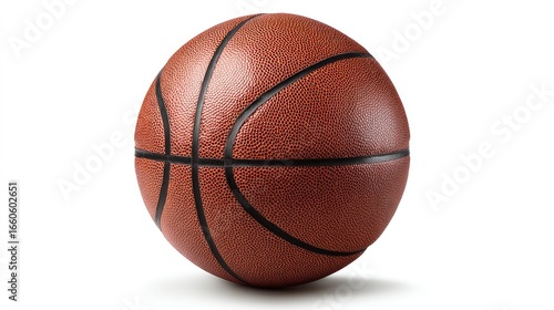 Wallpaper Mural Closeup Of A Brown Leather Basketball On A White Background Torontodigital.ca