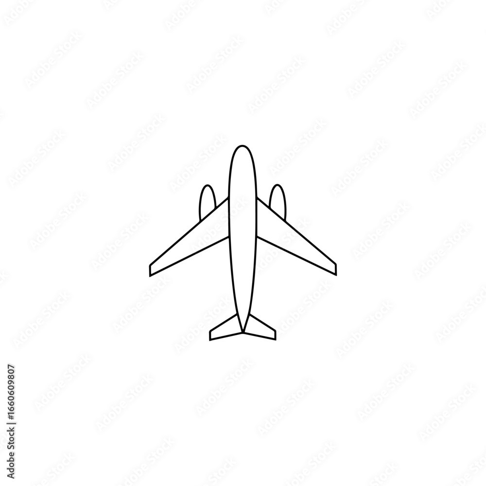 Obraz premium Aircraft icon flat vector design.