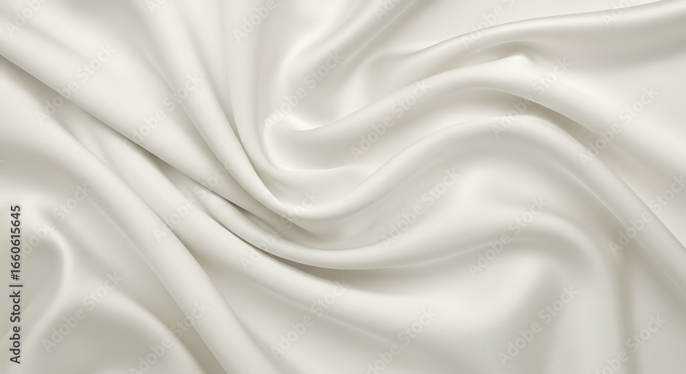 Fototapeta premium Elegant Draped Fabric Texture in Soft Cream Color with Flowing Folds