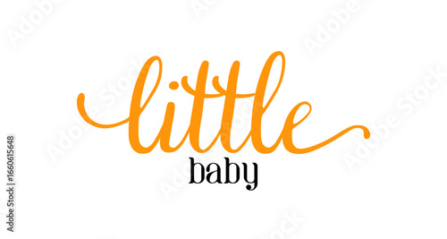 Card template with a multi-colored inscription. Vector illustration for gender reveal party