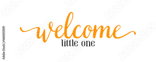 Card template with a multi-colored inscription. Vector illustration for gender reveal party