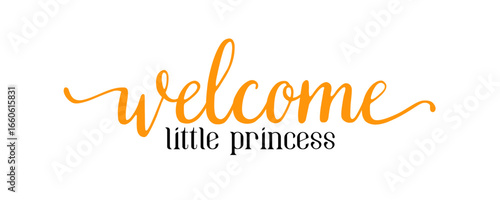 Card template with a multi-colored inscription. Vector illustration for gender reveal party