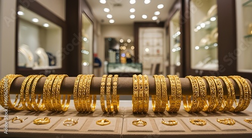 Jewelry shop showcase.