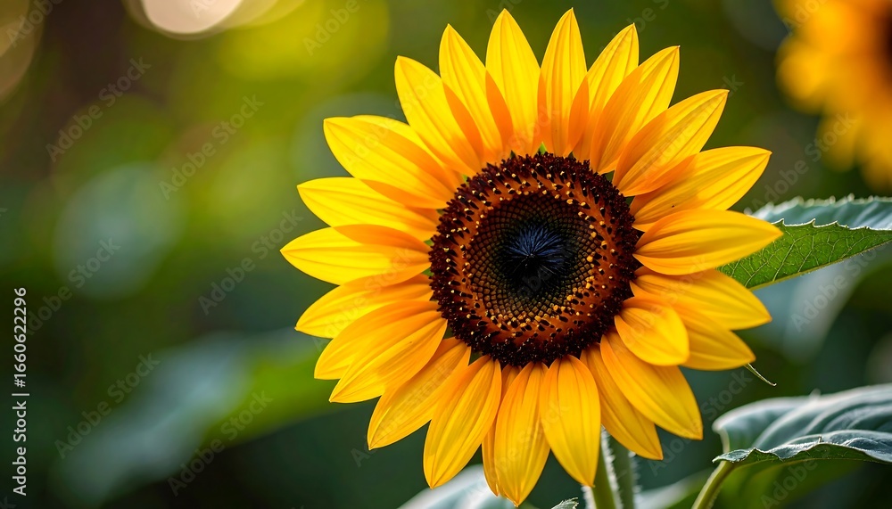 Fototapeta premium Sunflower Bloom with Summer Garden.