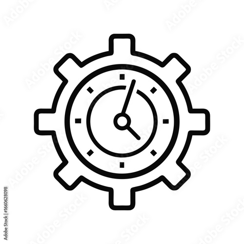 Minimalist black outline stopwatch icon for timekeeping and sports