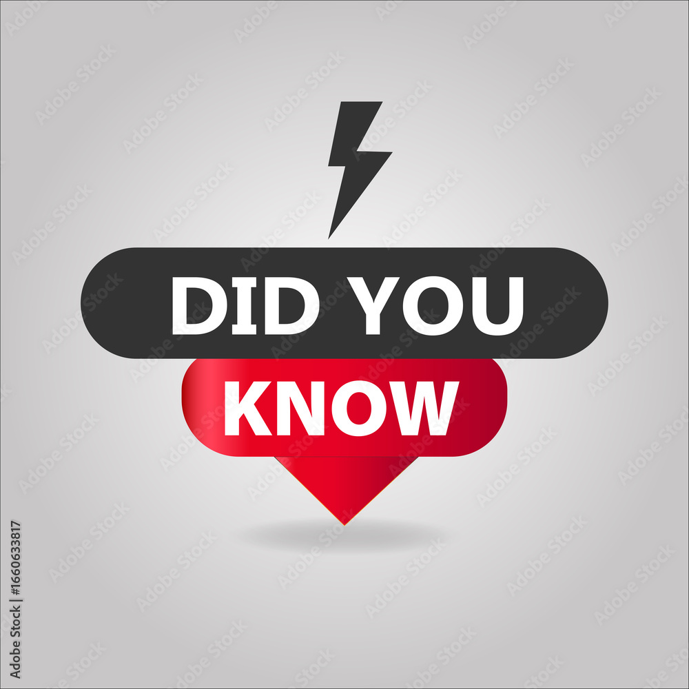Did You Know banner Red flat banner for website and poster art design Did You Know banner Red flat banner for website and poster art design