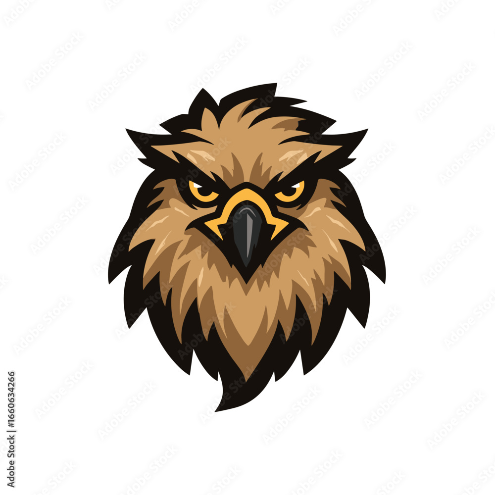 Fototapeta premium Fierce eagle head illustration