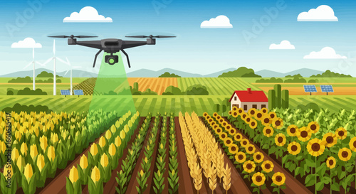 Aerial Surveillance Over Agricultural Fields For Precision Farm Management