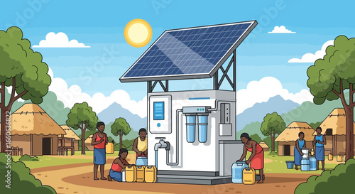 Solar Powered Water Purification System Benefiting a Rural African Community