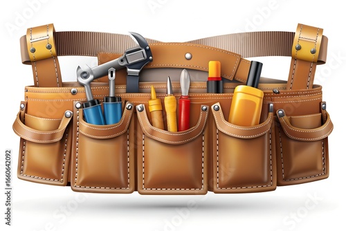 Tool Belt Vector Illustration on White Background