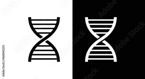 Dynamic DNA helix design, modern science and medicine symbol