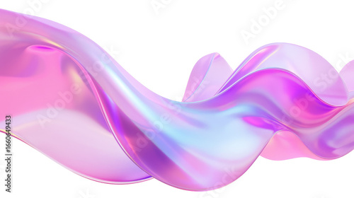 Abstract Flowing Wave Design in Soft Pink and Purple Tones with Translucent Details