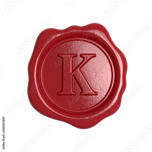 Wallpaper Mural Realistic red wax seal with the letter K; isolated on a transparent background; PNG	 Torontodigital.ca