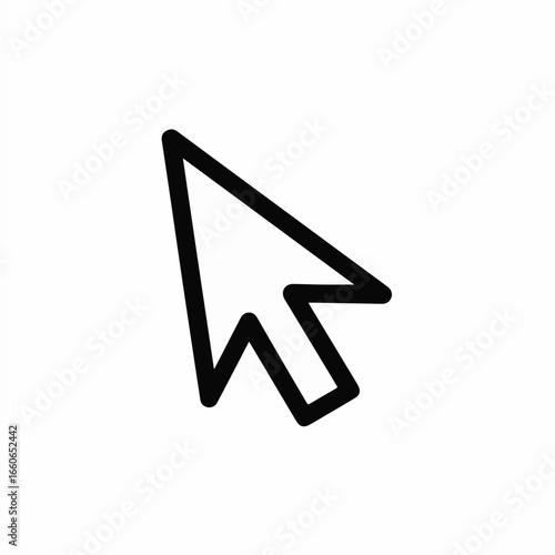 Dynamic hand-drawn cursor icon pointing to the right, perfect for web design, UI/UX, and digital marketing projects