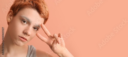 Non-binary teenager on colo...
