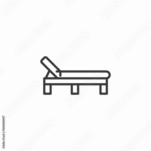 lounge chair icon sign vector