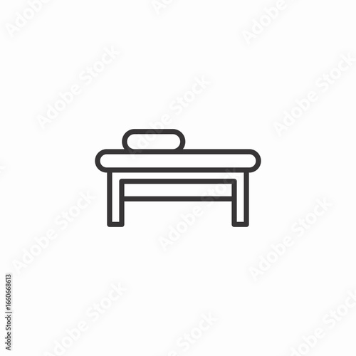 massage table icon sign vector
