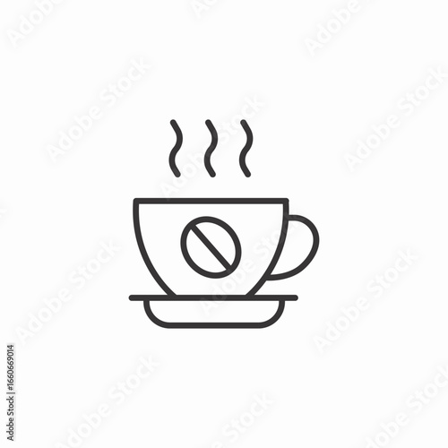 no coffee icon sign vector