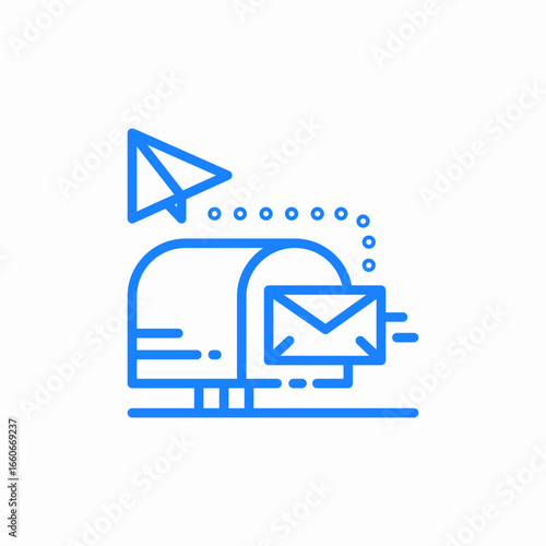 outgoing mail mailbox icon sign vector