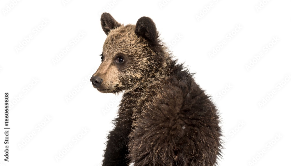 Fototapeta premium Close-up of a bear cub's head and back