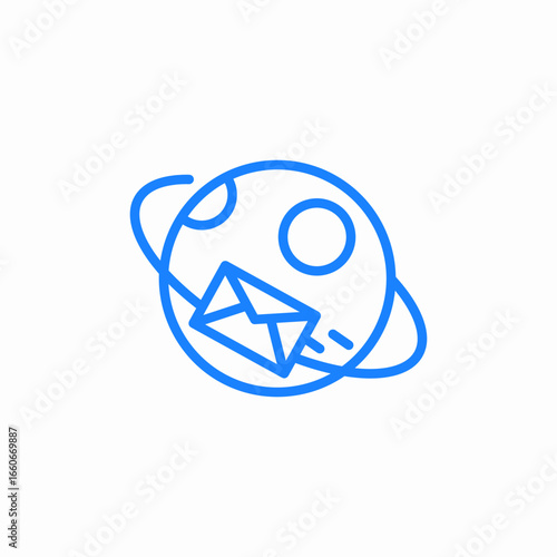 spam email attack icon sign vector