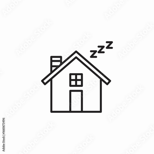 home sleep time zzz icon sign vector