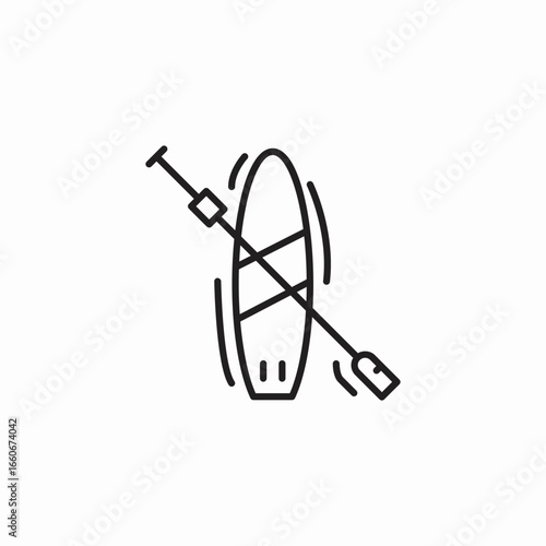 paddle board sport icon sign vector