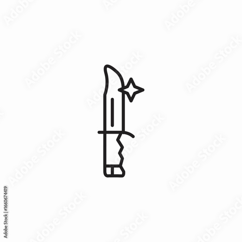 sharp knife blade icon sign vector