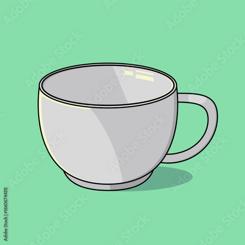Cartoon Illustration Coffee Cup Simple Design Element Icon