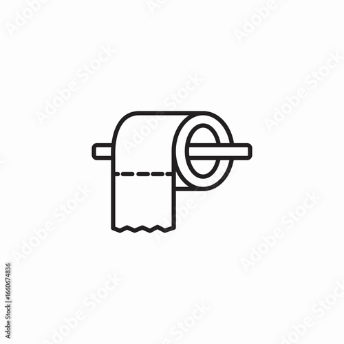 toilet paper icon sign vector