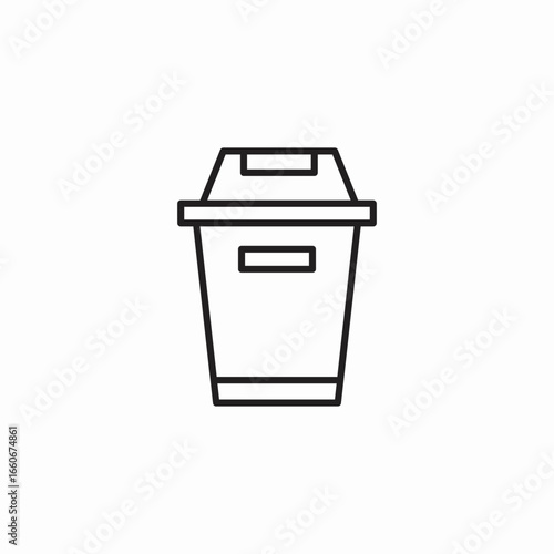 trash bin icon sign vector