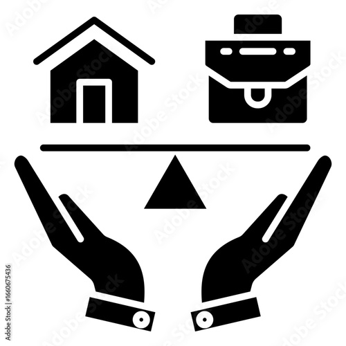 Worklife Balance Glyph Icon