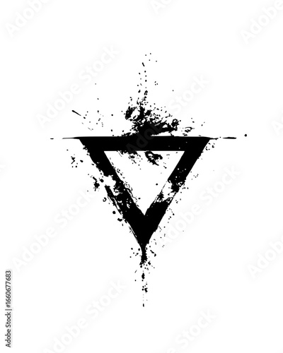 Spiritual water chakra symbol art mystical triangle Represents the sacral chakra and its connection to emotions