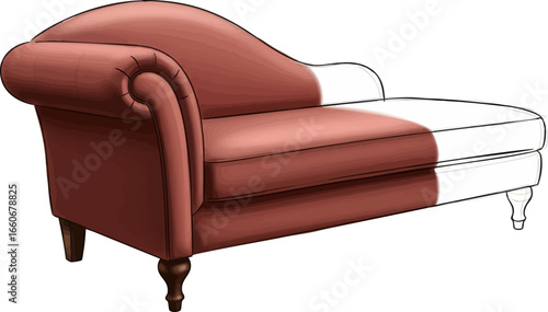 The Ultimate Lounger A Chaise Sofa Sketch