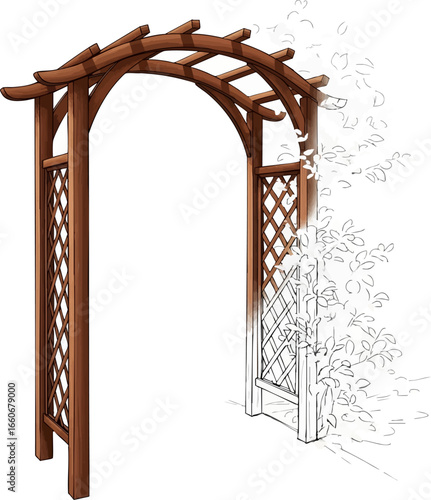 The Garden's Entrance A Trellis Sketch