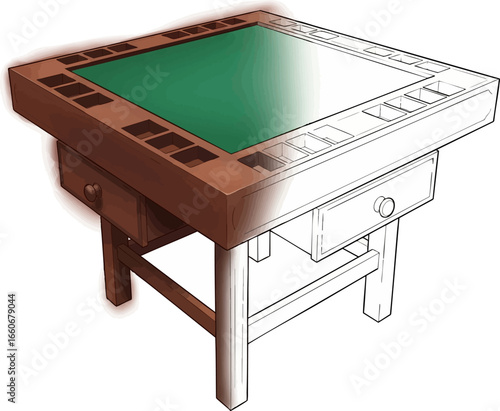 The Hobbyist's Table A Puzzle Table Sketch