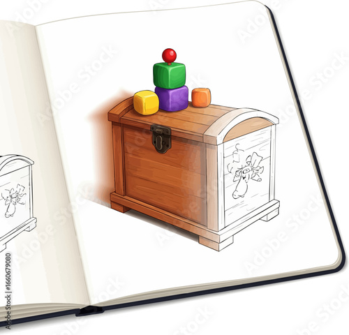 The Keeper of Treasures A Toy Chest Sketch