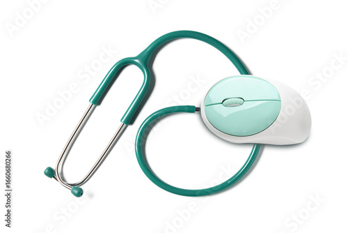 Modern stethoscope isolated...